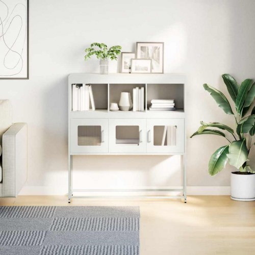 Skænk i koldvalset stål 100,5 x 39 x 107 cm - hvid