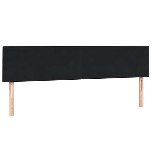 Kontinentalseng med madras 180x210 cm fløjl sort