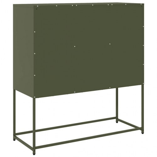 Skab 100,5x39x107 cm koldvalset stål olivengrøn