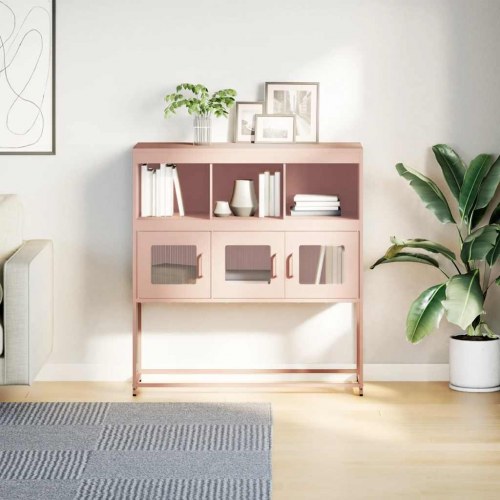 Skænk 100,5x39x107 cm koldvalset stål lyserød
