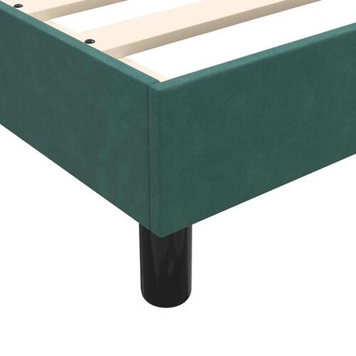 Kontinentalseng med madras 200x210 cm fløjl mørkegrøn
