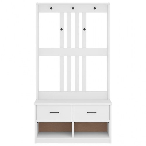 Hall træ SANDNES 87x40x159,5 cm massivt fyrretræ hvid