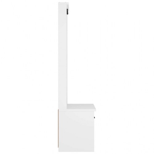 Hall træ SANDNES 87x40x159,5 cm massivt fyrretræ hvid