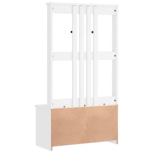 Hall træ SANDNES 87x40x159,5 cm massivt fyrretræ hvid