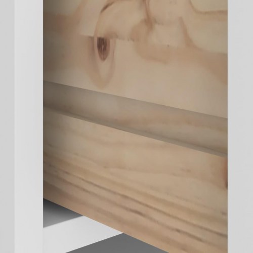 Hall træ SANDNES 87x40x159,5 cm massivt fyrretræ hvid