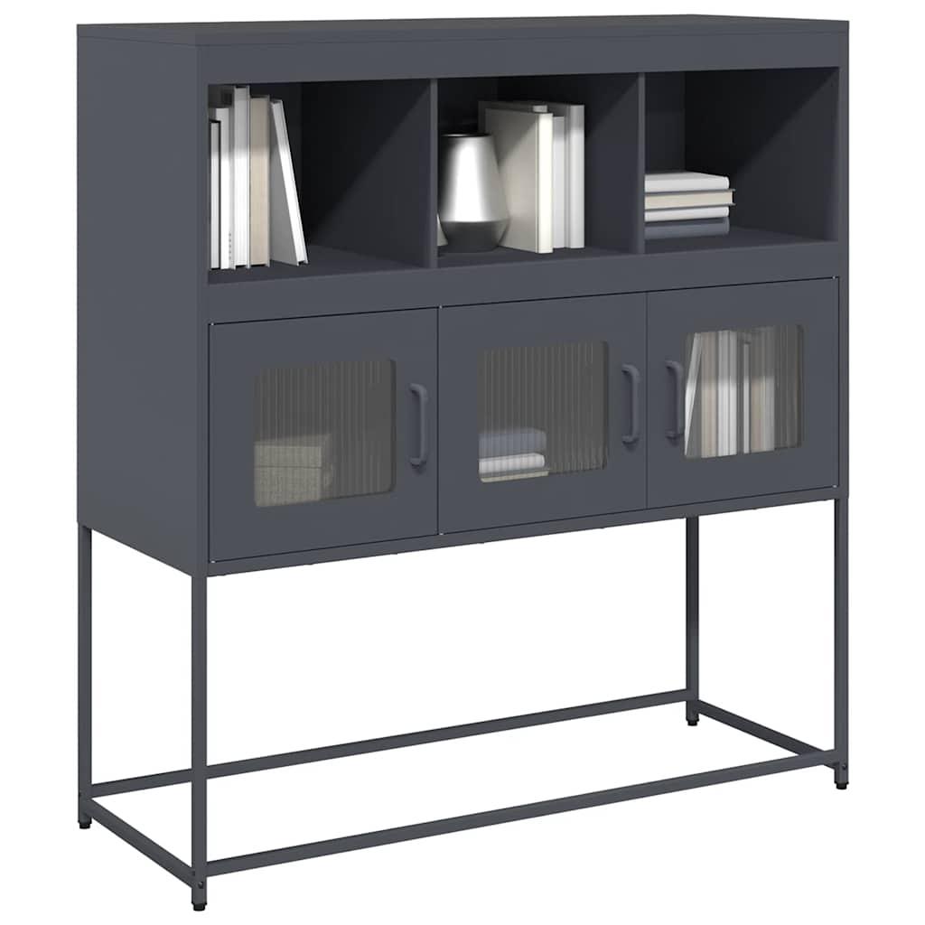 Skab 100,5X39X107 Cm Koldvalset Stål - Antracitgrå