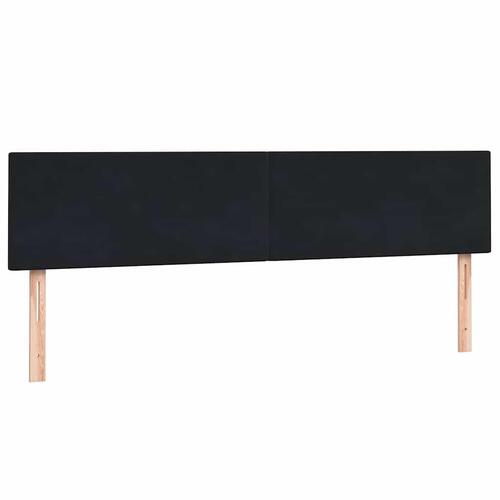 Kontinentalseng med madras 200x210 cm fløjl sort