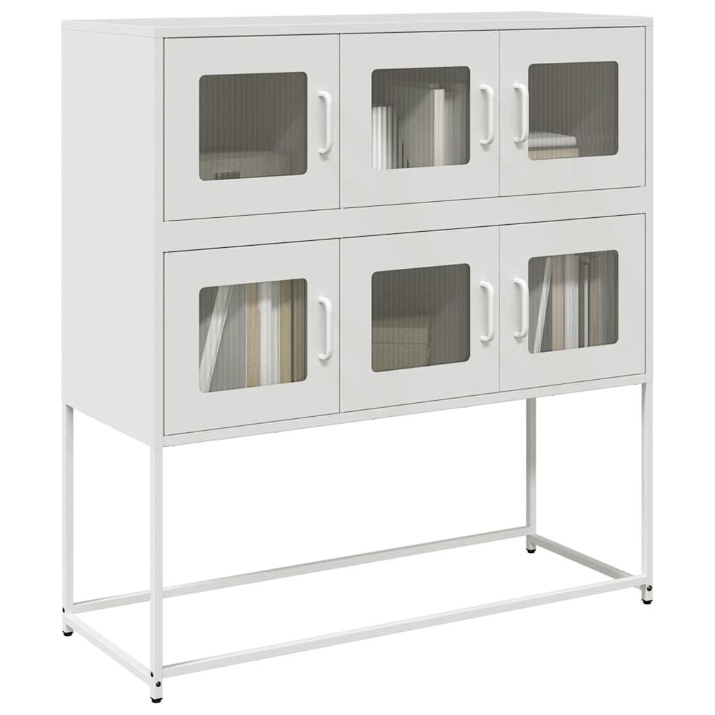 Skænk 100 5x39x107 Cm Koldvalset Stål Hvid
