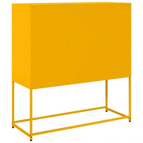 Skænk 100,5x39x107 cm koldvalset stål sennepsgul