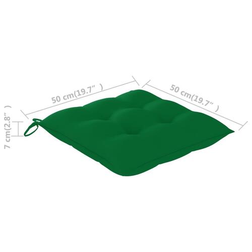 Stolehynder 4 stk. 50x50x7 cm oxfordstof grøn