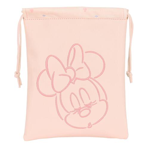 Madkasse med tilbehør Minnie Mouse Baby Lyserød 20 x 25 cm sæk (sack)