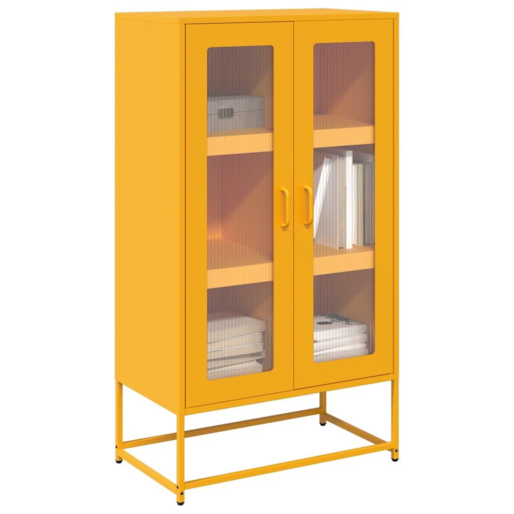 Højskab 68X39X123 Cm Stål - sennepsgul