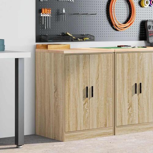 Garageopbevaringsskab Sonoma eg 60x51x85cm Massivt træ Fyrretræ