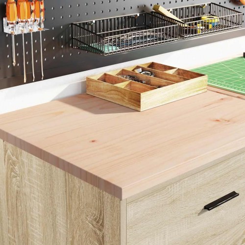 Garageopbevaringsskab med 4 skuffer - Sonoma eg, 60 × 51 × 85 cm, massivt fyrretræ
