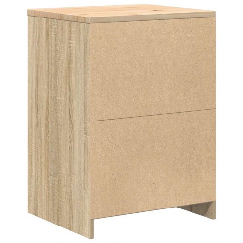 Garageopbevaringsskab med 4 skuffer - Sonoma eg, 60 × 51 × 85 cm, massivt fyrretræ