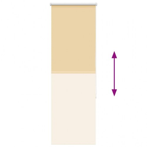 Mørklægningsrullegardin 55×150 cm - stofbredde 50,7 cm, beige polyester