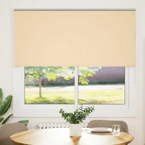 Mørklægningsrullegardin 150 × 150 cm - beige, stofbredde 146,6 cm, polyester