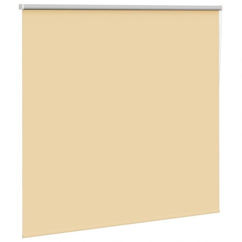 Mørklægningsrullegardin 150 × 150 cm - beige, stofbredde 146,6 cm, polyester