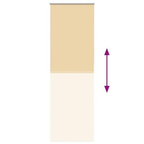 Mørklægningsrullegardin 75 x 230 cm - beige