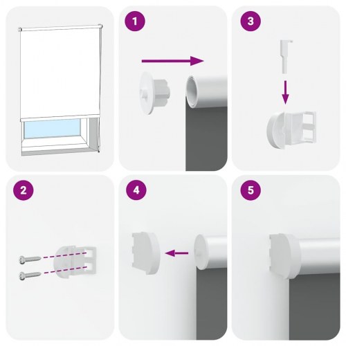 Rullegardin mørklægning 145x130 cm stofbredde 141,6cm polyester