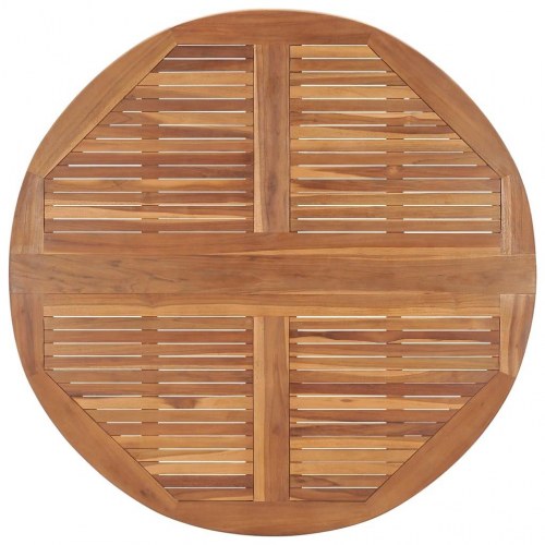 Foldbart havebord Ø120x75 cm massivt teaktræ