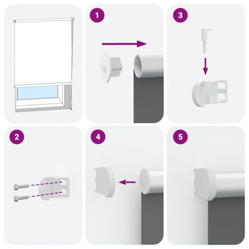 Rullegardin mørklægning 125x150 cm stofbredde 121,6cm polyester