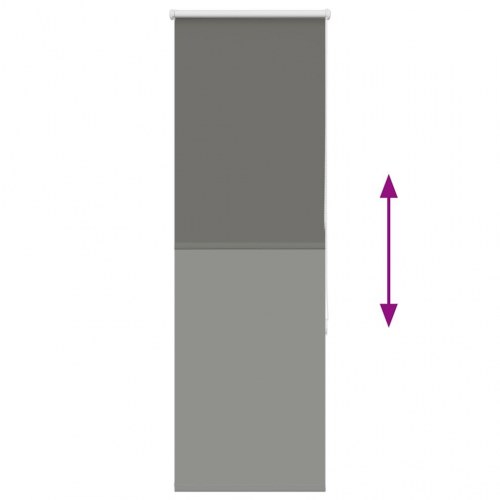 Mørklægningsrullegardin 55×150 cm - stofbredde 50,7 cm, grå polyester