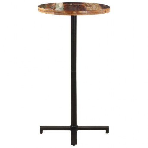 Bistrobord Ø60x110 cm rundt massivt genbrugstræ
