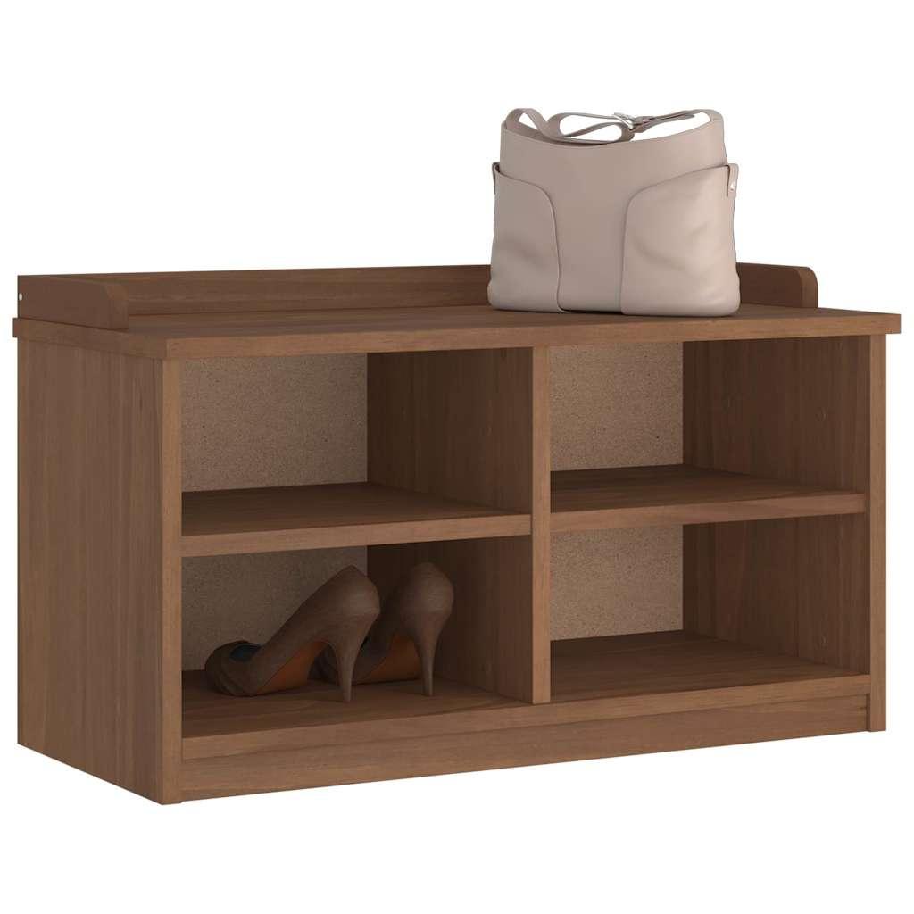 Entrébænk Sandnes 87X40X50 Cm Massivt Fyrretræ - wallnut
