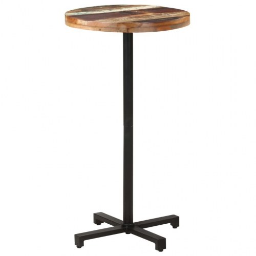 Bistrobord Ø60x110 cm rundt massivt genbrugstræ