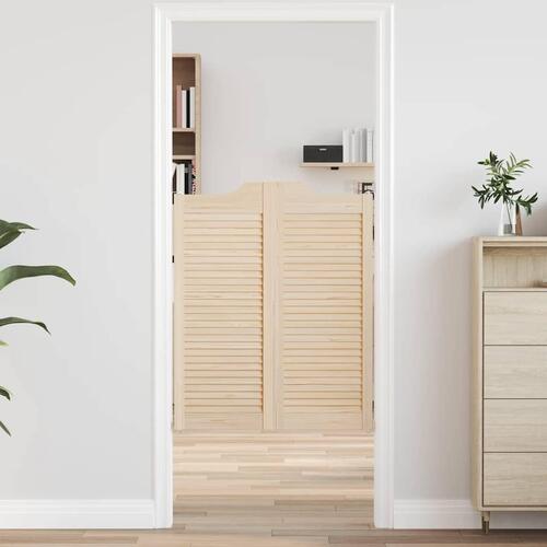 Svingdøre 1-par 100x80 cm lameldesign massivt fyrretræ