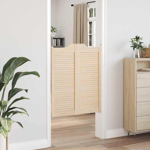 Svingdøre 1-par 100x80 cm lameldesign massivt fyrretræ