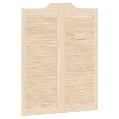 Svingdøre 1-par 100x80 cm lameldesign massivt fyrretræ