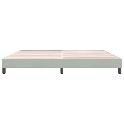 Kontinentalseng uden madras 180x210 cm fløjl lysegrå
