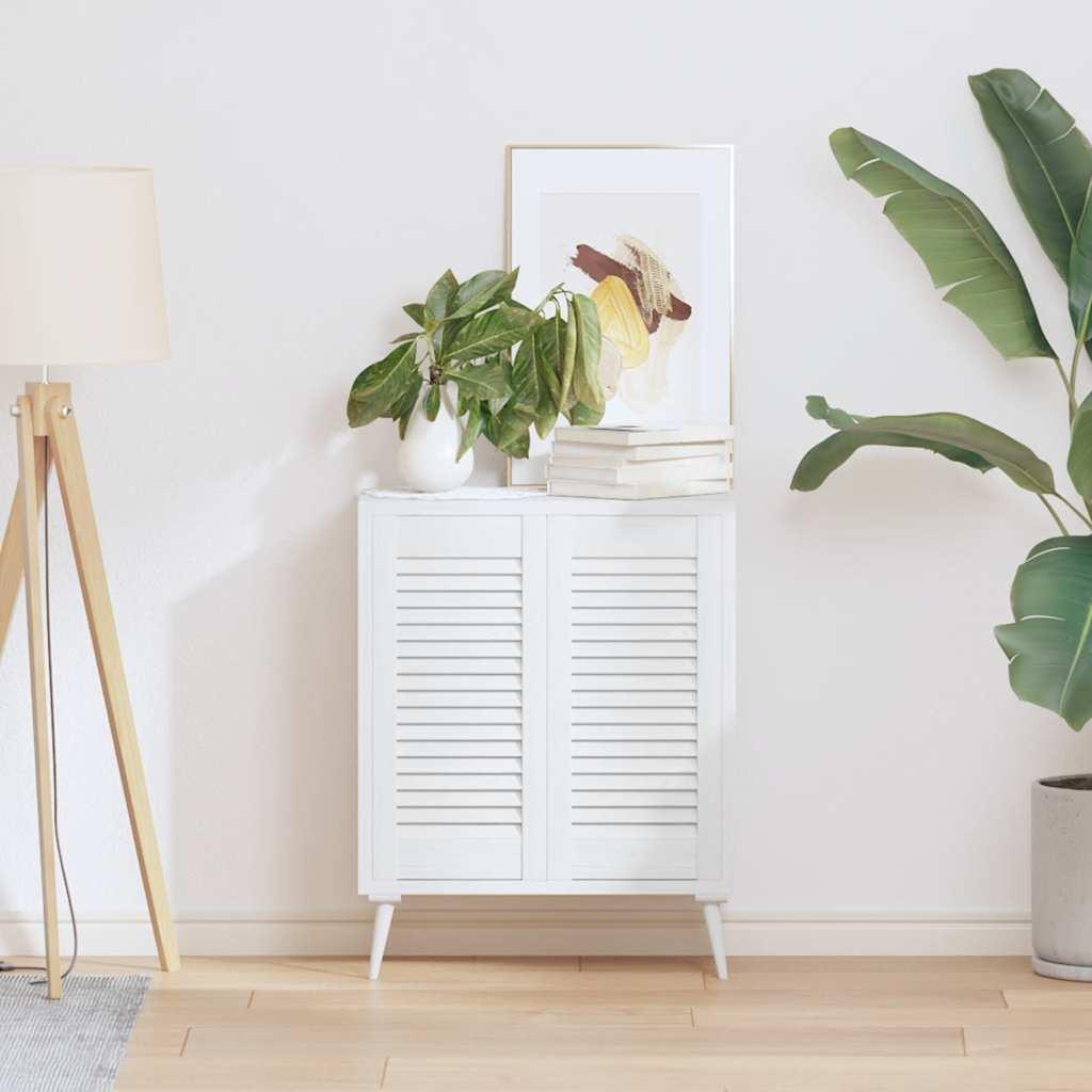 Skabslåger 2 stk. 61,5x29,5 cm lameldesign hvid