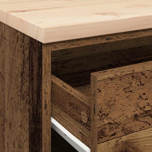 Garageopbevaringsskab i gammelt træ - 60 × 51 × 85 cm, 4 skuffer