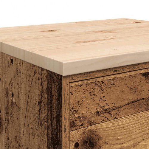Garageopbevaringsskab i gammelt træ - 60 × 51 × 85 cm, 4 skuffer