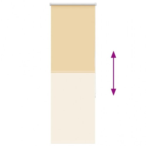 Mørklægningsrullegardin 40 x 175 cm, stofbredde 35,7 cm - beige