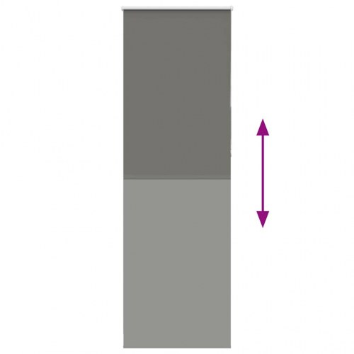 Mørklægnings-rullegardin 80×210 cm - stofbredde 75,7 cm, grå polyester