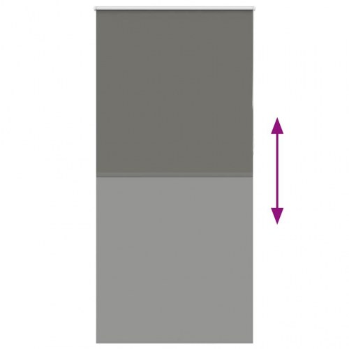 Mørklægningsrullegardin 115×210 cm - grå polyester, stofbredde 110,7 cm