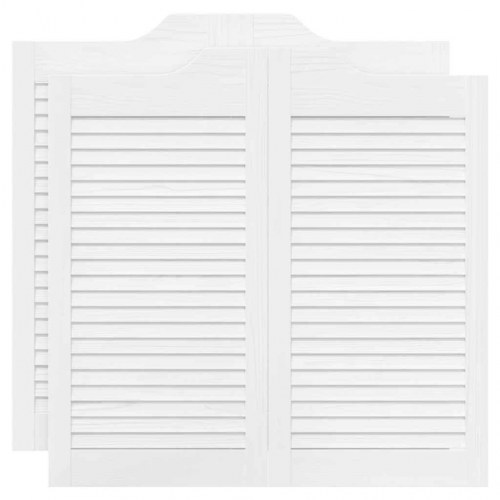 Svingdøre 2-par 90x80 cm lameldesign hvid