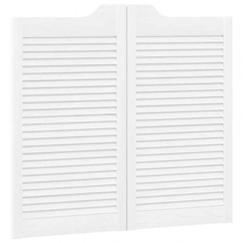 Svingdøre 2-par 90x80 cm lameldesign hvid