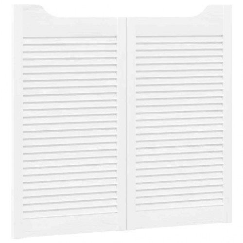 Svingdøre 2-par 90x80 cm lameldesign hvid