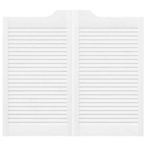 Svingdøre 2-par 90x80 cm lameldesign hvid