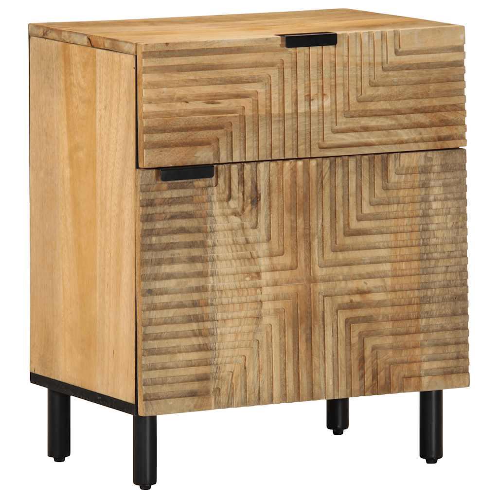 vidaXL sengebord 50x33x60 cm massivt mangotræ brun