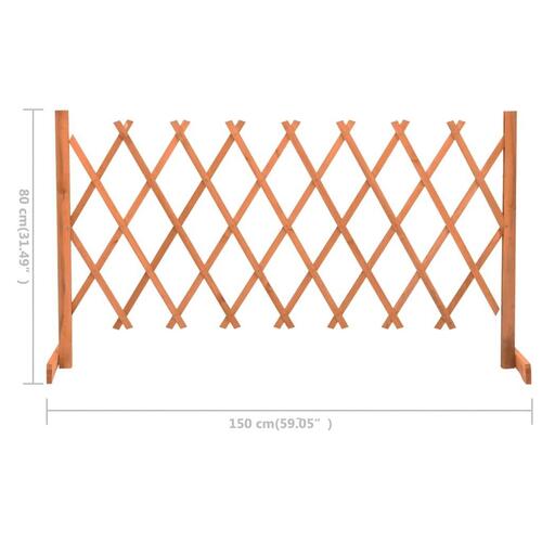 Espalier til haven 150x80 cm massivt fyrretræ orange