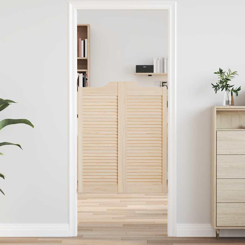 Svingdøre 2-par 100x80 cm lameldesign massivt fyrretræ