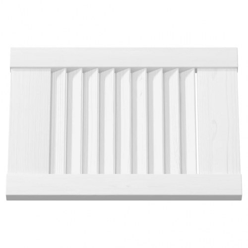 Skabslåger med lameldesign 2 stk. 39,5 x 29,5 cm - hvid