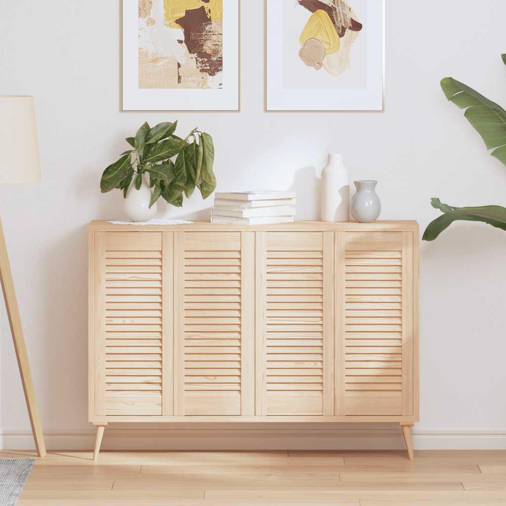 Skabslåger 4 stk. - 69 × 29,5 cm lameldesign i massivt fyrretræ