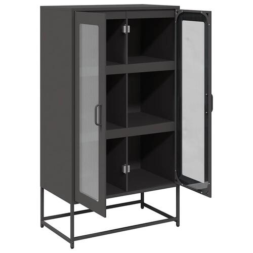 Højskab 68x39x123 cm stål sort